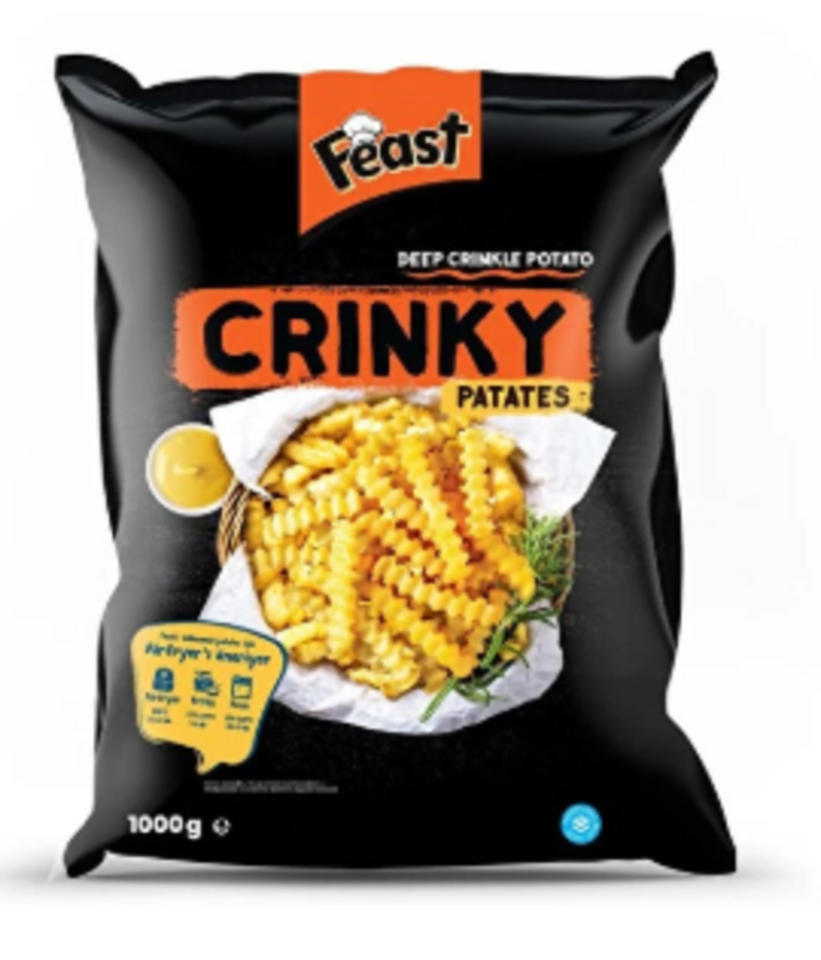 FEAST CRINKY PATATES 10X1000 GR